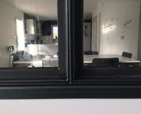 verrière d'intérieur moderne en acier