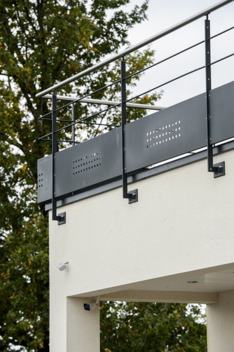 garde corps en fer thermolaque pour terrasse