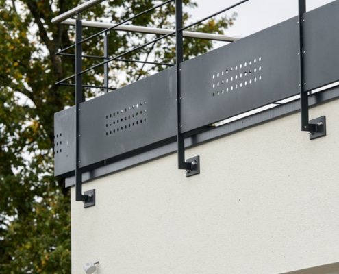 garde corps en fer thermolaque pour terrasse