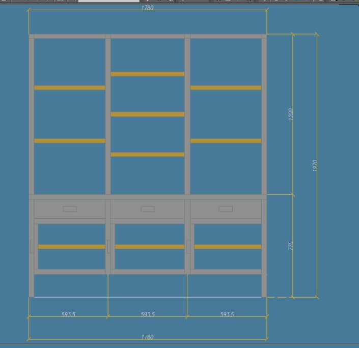 plan meuble de rangement en métal